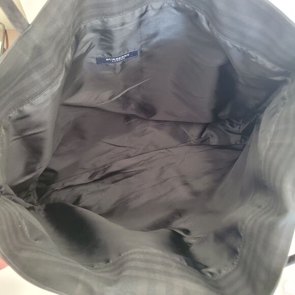 BURBERRY BLUE LABEL Tote Handbag Purse Bag Canvas Medium Nova Check Black Pink - Picture 3 of 13